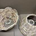 2 Pcs Rattan Lamp Shades Cover 5.5" Top x 10" Bottom x 6.6" High