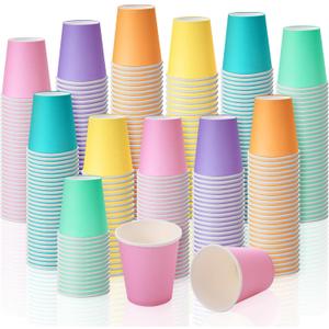 Sawysine 300 Count 5oz Disposable Paper Cups for Bathroom, Mouthwash, Espresso, Small Snacks, and Party Drinking Cup for Hot Cold Water, Coffee, Juice(Fresh Classic Style)