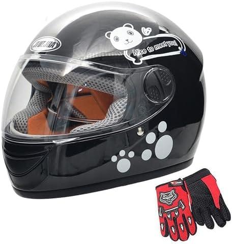 Kids Bike Helmet with Gloves, for Pedal Scooter, Motorcycle, ATV, Quad Bicycle, Suitable for Ages 3-6