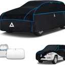 Hail Protector Car Cover for SUV(Length:191-201inch) + Gift Windshield Sunshade, Multi-Layered EVA Hail Proof Car Cover, Padded Car Hail Protector Explorer, Telluride, Palisade, Pilot etc.