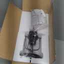 Flush Mount Ceiling Light Fixture < Bulb NOT Included >, Black Metal Frame Ceiling Light Fixture with Seeded Glass, Farmhouse Light Fixture for Kitchen Island Entryway Porch Foyer