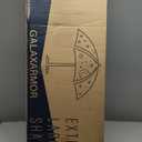 15ft Large Patio Umbrellas with Base Included, Outdoor Double-Sided Rectangle Market Umbrella with Stand, Outside Umbrellas for Poolside Lawn Backyard (Grey)