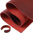 RingSun 12''X12'' Red Leather Sheets for Crafts (3mm), Full Grain Leather Tooling Leather