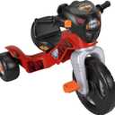 Fisher-Price Toddler Tricycle Harley-Davidson Lights & Sounds Trike, Toy Bike with Adjustable Seat & Storage for Outdoor Play Kids Ages 2+ Years