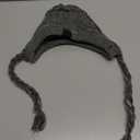 Polar Pom Pom Hat, Warm Pet Dog Knitted Hat,Pet Dog Winter Knitted Hat, Hats for Small Dogs, Winter Dog Hat with Ear Holes and Long Tassel (Grey, Large)