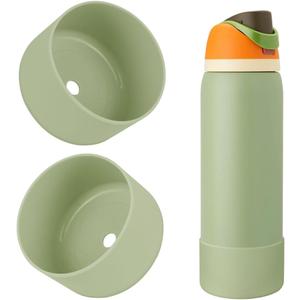 2PCS Silicone Water Bottle Boot, Compatible with Owala 24oz 32oz 40oz, Protective Anti-Scratch & Anti-Dent No Noise Sleeve Cover for FreeSip/Twist/Flip Water Bottles (Camo Cool, 40oz)