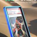 UV-Resistant Magnetic Metal Slab Case for 35pt PSA Graded Cards-High Alumina Glass-Multi-Point Magnetic Lock-Durable Frame-Stackable Design.Gradient Blue-Red