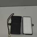 Defencase Compatible with iPhone SE 2020 2022 Case Wallet with RFID Blocking Card Holder for Women Men, Soft PU Leather Magnetic Snap Flip Zipper Strap Wallet Phone Case Fit for iPhone SE/7/8, Black