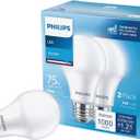 DI Phillips Led 60W A19 DL 2Pk, 800Lumens