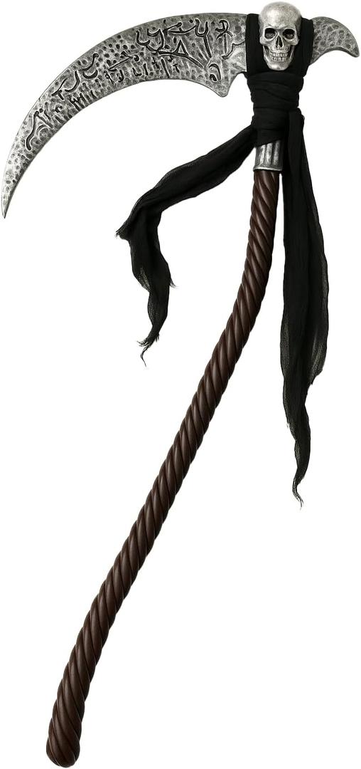 Morph Premium 4.4 ft Grim Reaper Scythe Adult, Halloween Scythe Prop, Grim Reaper Costume Adult Scythes, Halloween Props