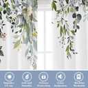 White Curtains 84 Inch Length 2 Panels Set Floral Drapes Noise Reducing Thermal Curtains for Bedroom Living Room Decor 52" W x 84" L