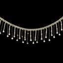 1 Yard Rhinestone Fringe Trim, Gold Rhinestone Tassel Trim, Irregular Diamond Crystal Beaded Fringe for Sewing Clothing Craft Jewelry Personalized DIY Decoration