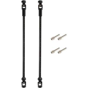 SCX10 Drive Shaft 2PCS SCX10 Driveshaft Stainless Steel Rear Front Driver Shaft 68-229mm Cut to Length for 1/10 RC Crawler LCG Rig Sportsy Scalers GSPEED Capra SCX10 Pro Element DIY SCX10 (Black)