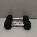 Dumbbells Rubber Coated Cast Iron Hex Black Dumbbell Free Weights for Exercises , Style: 5 Pounds / Pair