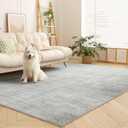 Area Rugs 5x7, Soft Machine Washable Rugs for Living Room Non Silp Vintage Rug Black Carpet for Living Room Dinning Room Farmhouse Bedroom Rug Under Bed Floor | Light Grey