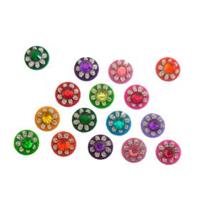 4 Packs round/Moon bindi (Round Colored)