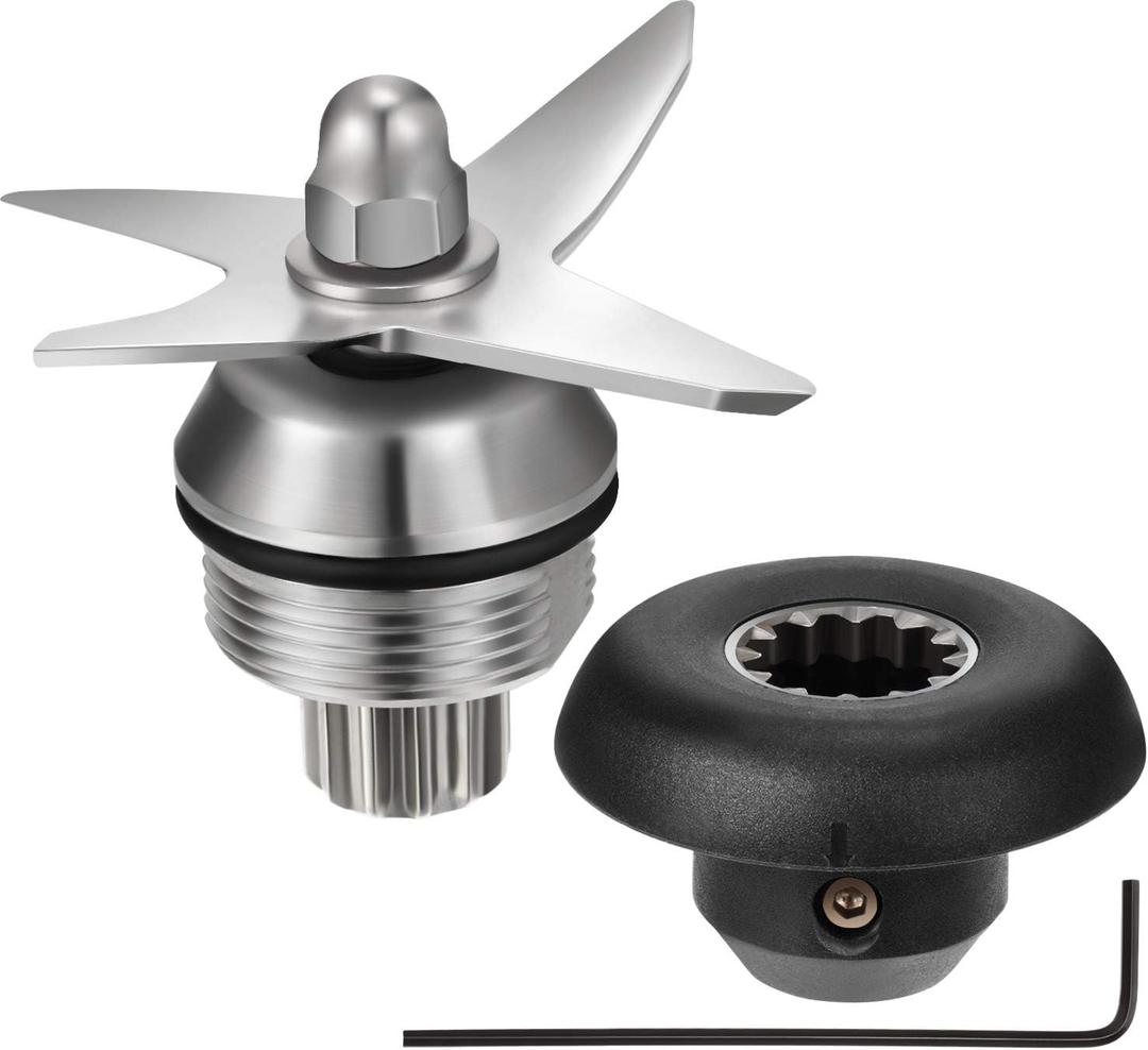 Frienda 3 Pieces Blender Blade Assembly 6 Wet Dry Ice Blade Assembly With Socket Wrench Drive Socket Kit Replacement Parts for Vita-Mix Blender Compatible with Vita-Mix 1151 1152