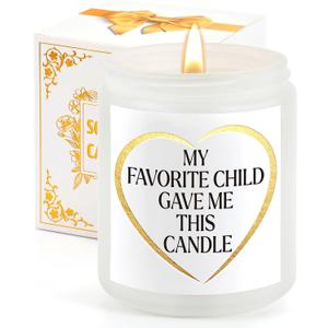 Gifts for Women & Men, Best Mom & Dad Gift Ideas - This Candle was Given to Me by My Favorite Child. Perfect for Mother's Day, Father's Day, Wedding Anniversaries, Birthdays,and Christmas Gifts