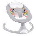 LAREX Baby Swings Electric Baby Swing Bluetooth Infant Swing Portable Rocker with 5 Speeds, 1 Seat Position, Remote Control, Grey (Light Gray)