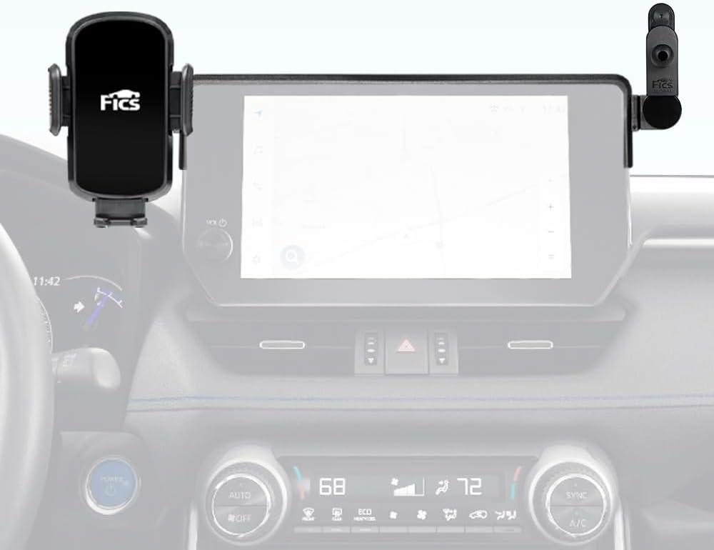 FICS Car Phone Holder for Toyota RAV4 2023 2024 2025  Compatible Only with 10.5" JBL Monitor  Custom-Fit Mount for Seamless Integration, Interior Accessories for Navigation Use