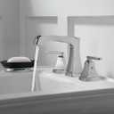 Delta Ashlyn Chrome Bathroom Faucet 3 Hole, 8 Inch Widespread Bathroom Sink Faucet for Vanity, Metal Push-Pop Drain Assembly, Chrome 3564-MPU-DST