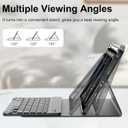 for iPad Pro 13 inch Case with Keyboard (M5 2025 / M4 2024), Magnetic Detachable Keyboard, Slim Smart Folio Cover with Pencil Holder for iPad Pro 13'' M4, Multi-Viewing Angles, Auto Sleep/Wake (Non-backlit Dark Black)