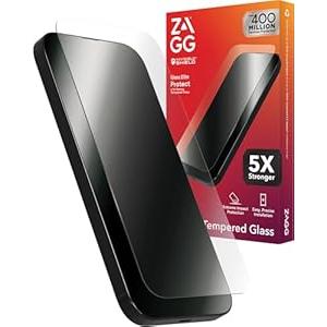 ZAGG InvisibleShield Glass Elite iPhone 15 Screen Protector - 5X Stronger with Reinforced Edges, Scratch & Smudge-Resistant Surface, Easy to Install