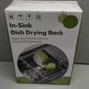 JASIWAY Dish Drying Rack in Sink, Expandable Stainless Steel Dish Drainers for Kitchen Counter, Dish Dryer Rack for Inside Sink, Over The Sink Dish Racks with Utensil Holder, Silver