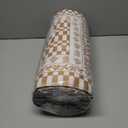 FRESHMINT Floral Checkerboard Anti-Fatigue Kitchen Mat Set of 2, Cushioned Foam Kitchen Mats for Floor, Waterproof Non Slip Comfort Mat, Modern Kitchen Rug for Kitchen Decor, Sink, Khaki Tan