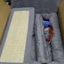 14in Cat Tree Tower with 20 * 16.5in Perch Bed and Washable Top for Large Adult Cats, Condo and Scratching Post for Indoor Kitten Pet, Light Gray