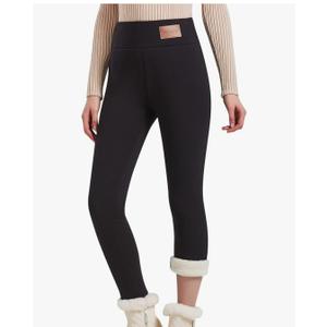 JK SUE JONES Women Winter Warm Thick Leggings Fleece Lined Stretchy Soft Thermal Sherpa Pants High Waist Tight small