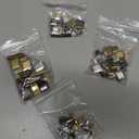 SHRJ 80Pcs Metal Insertion Pin Set Zipper Repair Kit Latch Slider Retainer, Zipper Sewing Accessories Open-End Bottom Top Stops for Jacket, Coat, Backpack, Handbag, Jeans, 4 Sizes