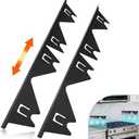 Stove Gap Covers Stainless Steel, 2 Pack Stove Gap Filler Easy Retractable Length 13.8" to 27.5", Width 0.79" ALMCALS Stove Gap Guards Range Trim Kit, Heat Resistant Guard Between Stove Top & Counter, Black