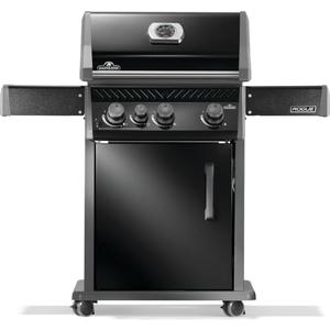 Napoleon Rogue 425 Propane Gas Grill with Range Side Burner, Black, 3 Stainless Steel Main Burners, Durable Grilling Power