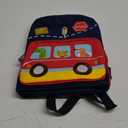 Car Dinosaur Kids Toddler Backpack for Boys and Girls Children Waterproof Preschool Bag, Red Music Party 