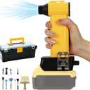 Compressed Air Duster Cordless Dust Blower for Dewalt 20V Battery, 130000RPM Brushless Turbo Fan Handheld Mini Jet Dry Blower for Keyboard Car Camping Workshop Home Cleaning(Battery Not Included)