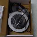 Suction Cup LED Vantiy Lights for Mirror, Flexible Gooseneck Stick on Selfie Ring Light for Makeup Vanity Table & Bathroom Mirror, 3 Color Modes & 10 Brightness, Plug in, Black (4.72in)