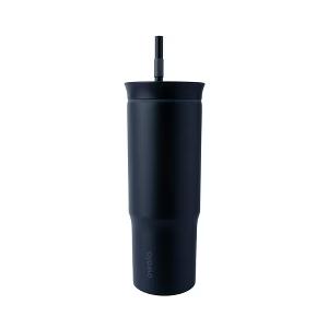 Owala Stainless Steel Triple Layer Insulated Travel Tumbler with Spill Resistant Lid and Straw, BPA Free, 24 oz, Black (Iced Tea)