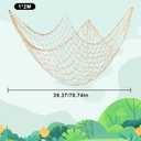 2 PCS Fish Net Decorations, 80 x 40 Inch, Ocean Themed Party Decor Beach, Nautical Wall Hanging Fishing Net for Coastal Bedroom, Bathroom, or Under The Sea Party Decorations