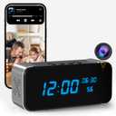 Wireless Indoor Hidden Camera for Home Security 3-in-1 Camera with Clock & Bluetooth Functionality 4K HD Night Vision, Motion Detection, Clock Hidden Camera