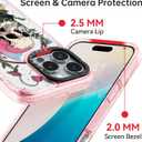 Bouvardia for iPhone 16 Pro Max Case, Cute Girly Design for Women, Shockproof & Aesthetic, Halloween Theme - Skull & Flowers