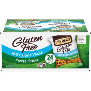 Snyder's of Hanover Gluten Free Pretzel Sticks, 100 Calorie Individual Packs, 24 Ct, Best By 12 July, 2025