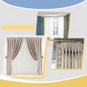 32 pcs Metal Drapery Curtain Rings Curtain Hanging Rings and 32 pcs Metal Curtain Drapery Pin Hooks for Window Door Shower Curtain, 30 mm/1.18 inch Internal Diameter (Gold)