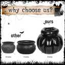 Halloween Decorations Outdoor - Extra Large Inflatable Witches Cauldron on Tripod with LED Mist Maker, Halloween Hocus Pocus Decor Party Black Candy Bowl Bucket Decorations for Home Porch Outside