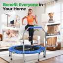BCAN SP2 40/48" Foldable Mini Rebounder Trampoline for Adults, 330/440 lbs Capacity, Mini Trampoline with Adjustable Handle, Low-Impact Indoor Exercise Workout | FED Fitness
