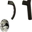 2 Pack Coffee Maker Handle Replacement Open Type Grip for Coffee Percolator Pot French Press Glass Teapot Stovetop Water Boiler Electric Kettle Steam Spray Tea Maker Brew Beaker