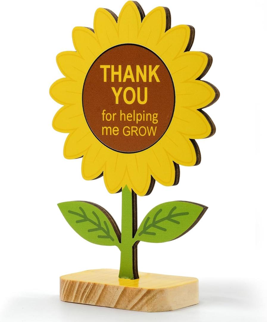 Sunflower Thank You Gift - Teacher Appreciation, Best Friend Gift, Employee Appreciation, Paraprofessional & Assistant Principal Gift, Friendship Gift for Women, Sunflower Decor (W4)