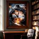 CSZPPQAF 5D Diamond Painting Kits for Adults, Twilight Diamond Art Kits for Adults Beginner, DIY Full Drill Landscape Gem Art Paint by Diamonds Dots Crafts Kits for Home Decor 12x16Inch