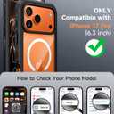 seacosmo for iPhone 17 Pro Case, Full Body Bumper with Built-in 9H Tempered Glass Screen and Camera Lens Protector, Compatible with MagSafe, Shockproof 17 Pro Phone Case, 6.3", Black