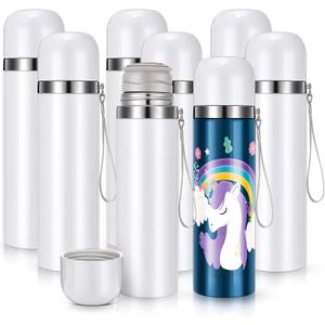 Geiserailie 18 Oz Sublimation Tumblers Vacuum Insulated Cups with Lid Blank White Stainless Steel Tumblers for Sublimation DIY Coffee Travel Mug for Office Travel Outdoors(8 Pieces)